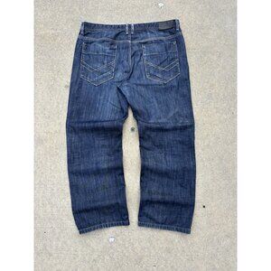Mexx Dark Blue Raw Selvage Denim Jeans Loose Fit 35x30
